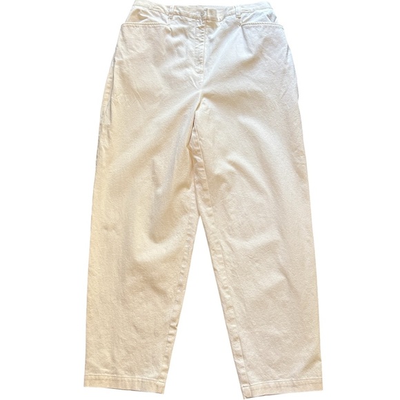 Jones New York Sport White Cotton Pants Women’s 16W Straight Leg Comfort Waist - Picture 1 of 7